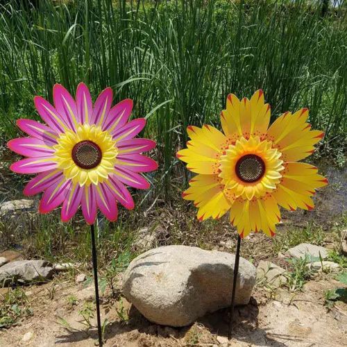 Moulin À Vent En Tournesol Coloré, Décoration De Jardin, Maison, Jouet Pour Enfants