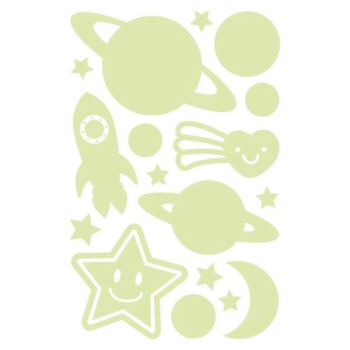 Autocollant Mural Étoiles Et Points De Lune Lumineux 3d Pour Chambre D'Enfants, Stickers De Décoration Pour La Maison, Brille Dans La Nuit, Diy Bricolage