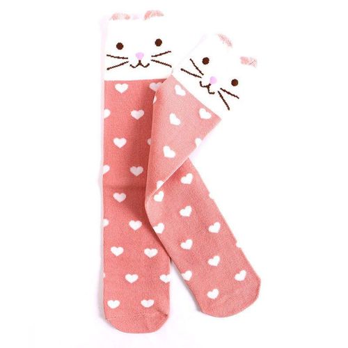 Chaussettes En Coton Doux À Rayures Pour Enfants, Motif Panda Mignon, Genou, Fille Et Garçon, Chaussettes À Pois D'Animaux, Chaussettes De Printemps Et D'Été