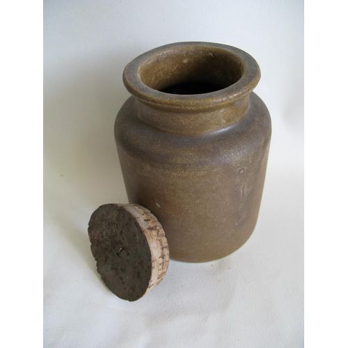 Lot 3 Petits Pots En Grès - Moutardiers - Condiments - Confitures - Hauteur 12 Cm Diamètre 10 Cm