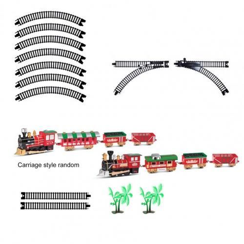 Ensemble De Train De Noël Pour Enfants, Texture Mate, Jouets Électroniques Épissables, Calibre Ovale Électrique