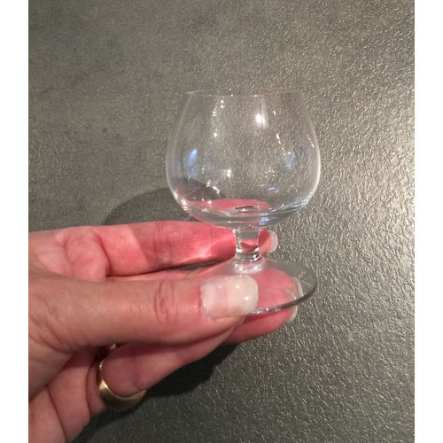 Duo De Mini Verres À Alcool Blanc Cristal De Bohême