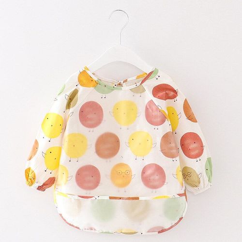 Bandana Bavoir Imperméable Avec Motif De Dessin Animé Pour Bébé,Serviette Infantile Pour Le Repas, Tablier De Peinture À Manches Longues, Lange Pour Le Rôt Et L'Apprentissage De L'Auto-Aliment