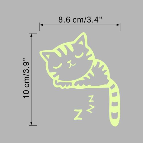 Autocollant De Commutateur Lumineux De Dessin Animé, Autocollant De Chat Fluorescent Brille Dans La Nuit, Fée Lune Étoiles, Décoration De Maison Pour Enfant