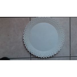 1 Ancien Plat Rond En Plastique Blanc Vintage/Plasticos Cabeza
