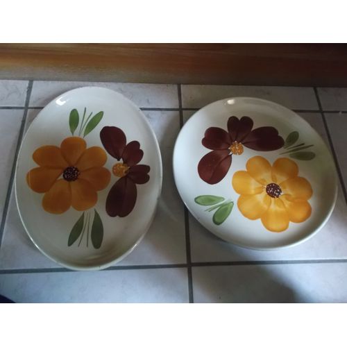 Collection Galba Ceramica Italy/2 Anciens Plats Flower/Power