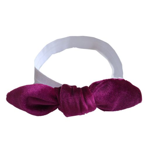 Bandeau À N¿Ud Papillon Pour Bébé, Mignon, Oreilles De Lapin, Turban Indien En Nylon Solide, Velours Doré, Accessoires De Cheveux Pour Enfants