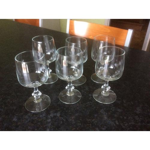 6 Verres Vintage Hauteur 11,5cm