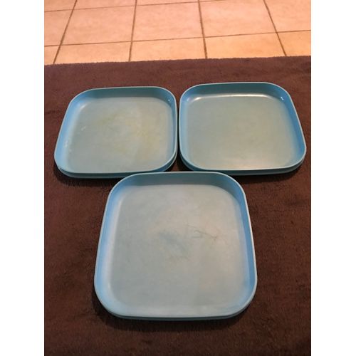 Assiettes Tupperware , Lot De 3 Bleu , Pique-Nique , Pic-Nic