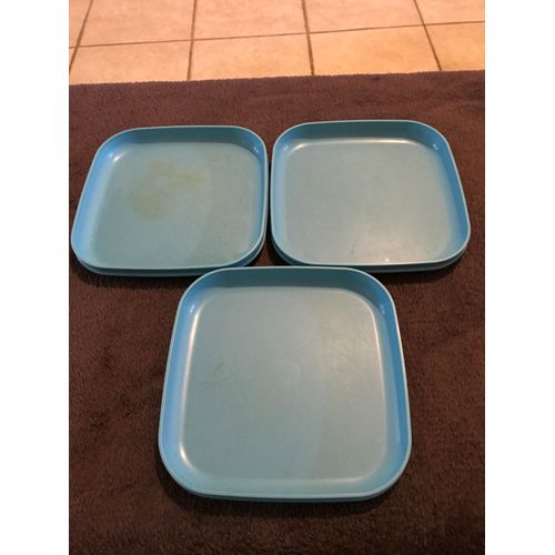 Assiettes Tupperware , Lot De 3 Bleu , Pique-Nique , Pic-Nic