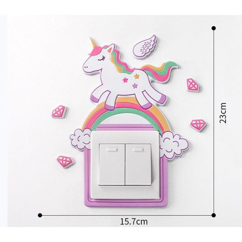 Autocollant Mural Brillant Dans La Nuit, Dessin Animé 3d, Autocollant De Commutateur Lumineux, Autocollant De Décoration Pour La Maison, Pour Chambre D'Enfants