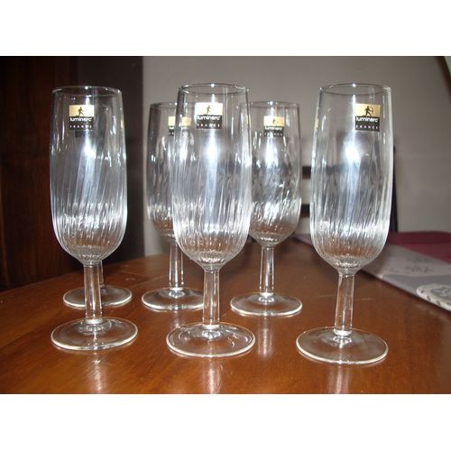 6 Coupes À Champagne Luminarc Service Neuf