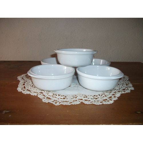 Lot 5 Ramequins Blancs