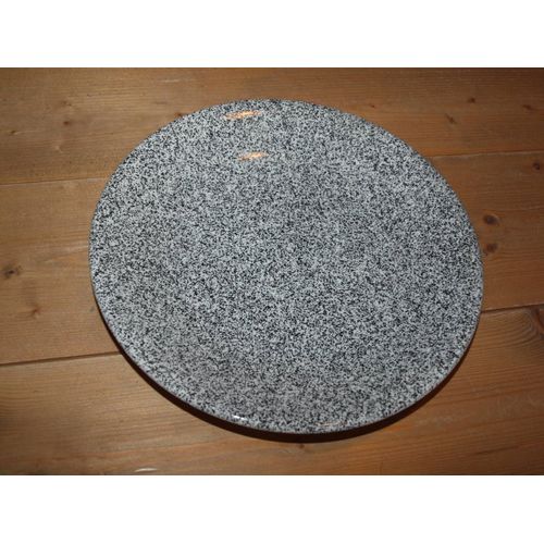 Assiette Plate Noir Moucheté 25 Cm