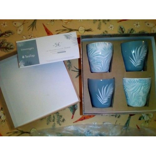 Coffret De 4 Tasses À Thé, Linvosges, Neuf.