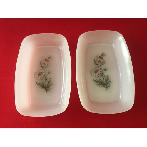 Ancien Ravier Beurrier Petit Plat Vintage Arcopal Made In France Opaline