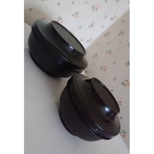 Bols Avec Couvercles Noirs Tupperware