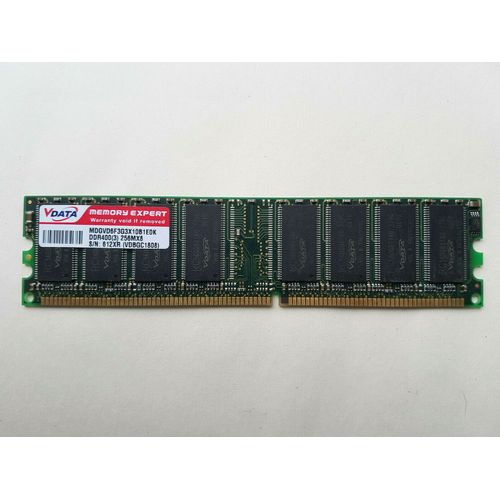 Barette RAM   VDATA ddr1 SDRAM 256 MO MDGVD 6f3g3x10b1e0k ddr400 184-pin