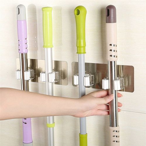Support mural de rangement pour balai et brosse, support de rangement pour accessoires de cuisine