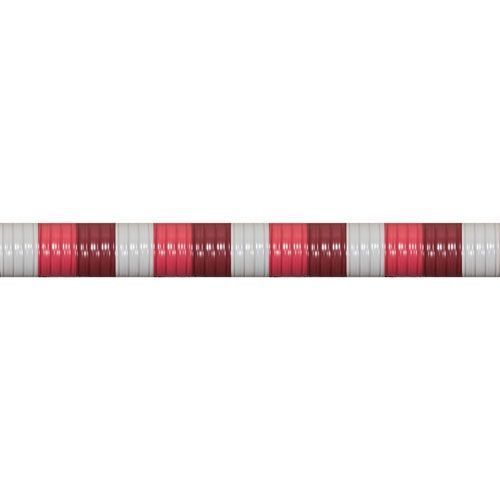 Rideau Portière Lanières Polyéthylène Bordeau Gris 90x220
