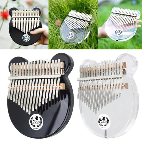 Piano à pouce électronique transparent EQ, Kalimba à 17 touches, Portable, cadeaux pour enfants et adultes débutants