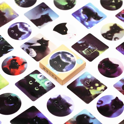 Autocollants Chat De Poche, 1 Pièce, Mignon, Dessin Animé, Accessoires De Poupée, Jouets, Cadeau Pour Enfants, Garçon Et Fille