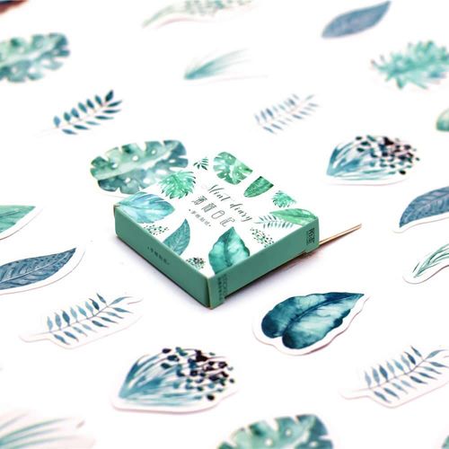 Autocollant De Motif De Forêt Rétro, Étiquette Scrapbook, Décoration Cadeau De Noël Pour Journal Intime, Papeterie Fournitures D'Étudiants, 40 Pièces/Paquet