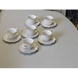 6 Tasses Caf Avec Soucoupes Julia L.Caract re De Style 18eme