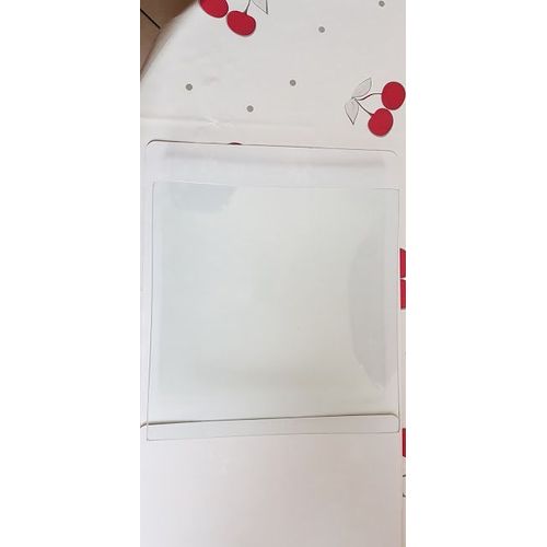 6 Assiettes Carrées Transparentes