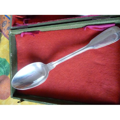 12 Cuillères À Soupe En Argent