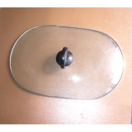 Grand Couvercle Rectangle Coin Arrondis Verre Trempe Tour Inox 45 X 30 Cm Inoxydable Resistant A La Chaleur Pour Cuire Ds Marmite Barbecue Grill Poele Special Cuisson Cuisine Passe Au Lave Vaisselle