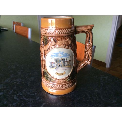 Chope Bière Céramique Souvenir Verdun