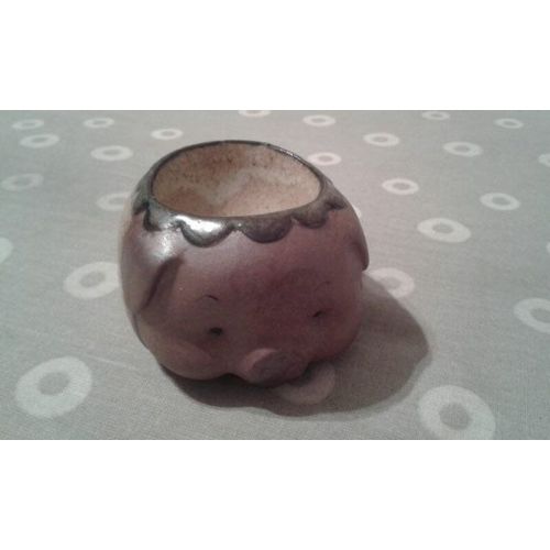 Coquetier Cochon En Grès