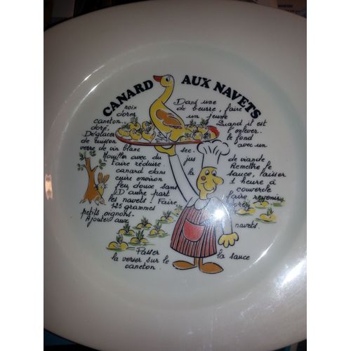 Assiette Carrée 23 Cm Recett Du Canard Aux Navets