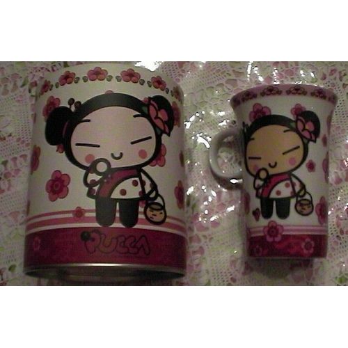 Mug + Boîte Ronde Pucca Fleurs