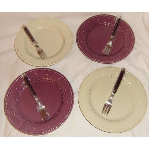 Assiettes Dessert Avec Fouchettes