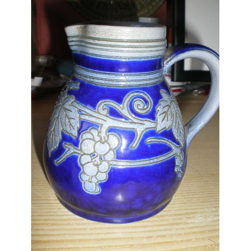 Pichet Grès D'alsace, Signé & Numéroté, H: 10cms Diam.:7,5 Cms