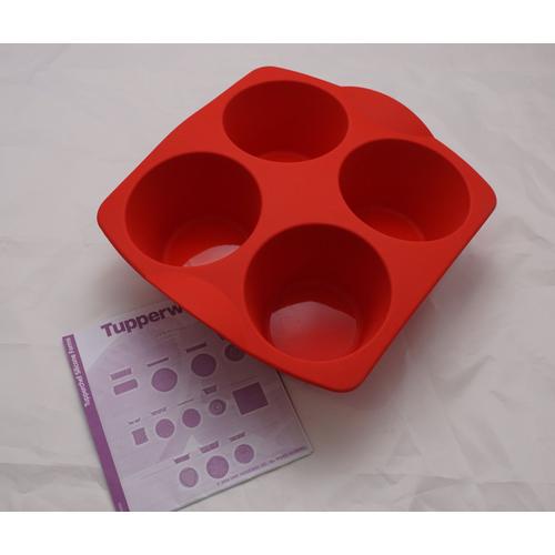 Moule Méga Muffins Tupperware Silicone Rouge