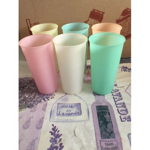 Lot De 6 Verres Tupperware 30 Cl Vintage