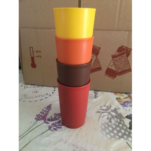 Lot De 4 Verres Pique-Nique Tupperware 25 Cl