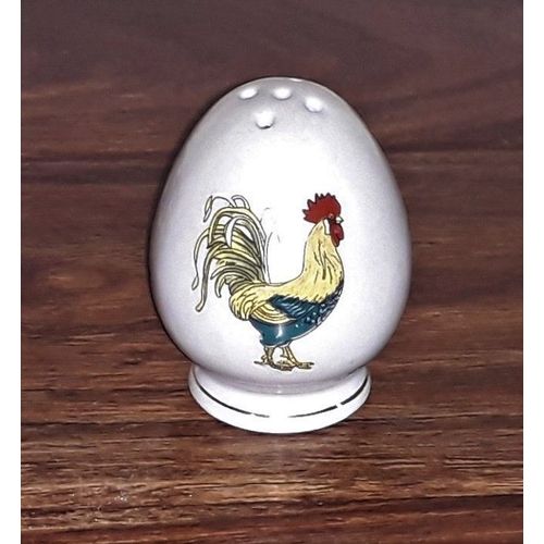 Salière Ovoïde En Céramique Décoré D'un Coq