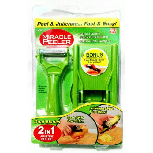 Miracle Peeler Eplucheuse 2 En 1 Eplucheur Et Julienne Bonus Utilisation En Mandoline