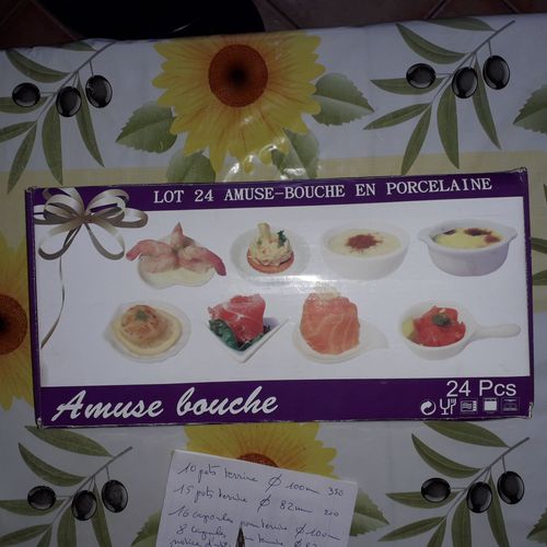 24 Amuse Bouche En Porcelaine Blanche