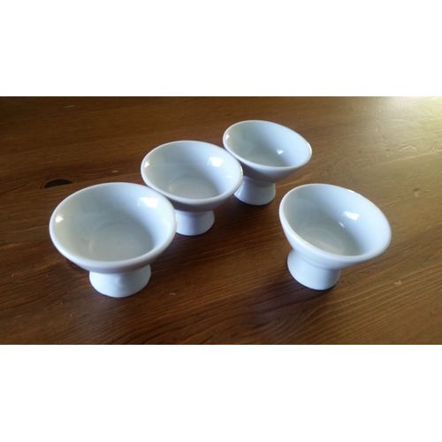 4 Coquetiers Blancs 4 Cm Porcelaine