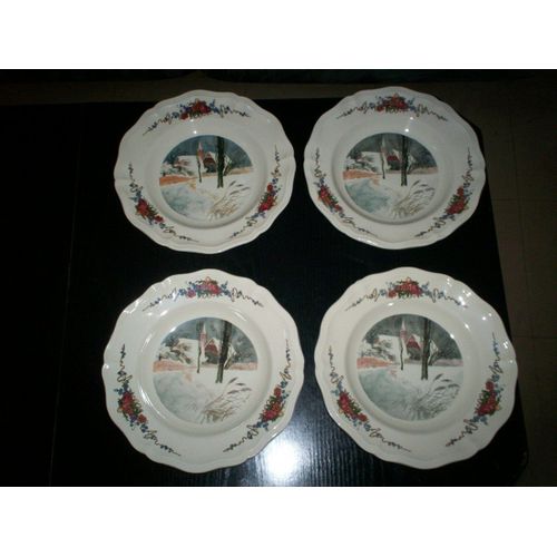 11 Assiettes Creuses Obernai Faïenceries Sarreguemines