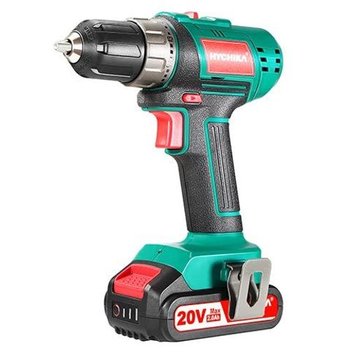 Visseuse Devisseuse Sans Fil 18V/20V, HYCHIKA 2000mAh Perceuse Visseuse Sans Fil, 35 Nm Percussion Sans Fil, 21+1 Réglages de Couple & 2 Vitesses, 1H Chargeur Rapide, LED Intégrée, 22 Accessoires