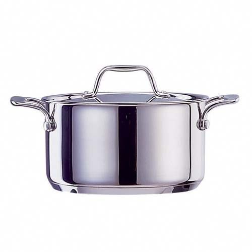 Faitout Chef En Inox + Couvercle - Tous Feux - D: 20 Cm