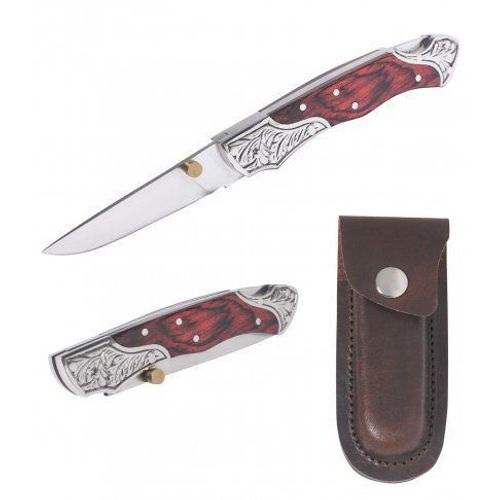 Couteau Ciselé Et Son Etui-Ceinturon
