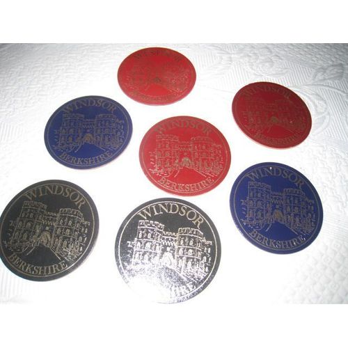 Lot De 7 Sous-Verre Anglais Windsor