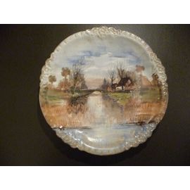 Deux Assiettes Anciennes :Les Saisons Automne Et Hiver